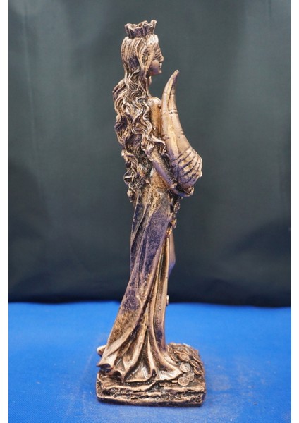 Fortuna Bereket Tanrıçası Heykeli - 28 cm Mitolojik Biblo Hediyelik Eşya Ev Dekor Bakır indirimleri