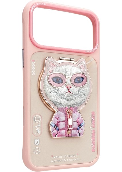 iPhone 17 Pro Max Uyumlu Magsafe Stant Özellikl 3D Gözlük Fermuar Kedi Detaylı Cool Cute 2.0 Kılıf 4 fiyatları