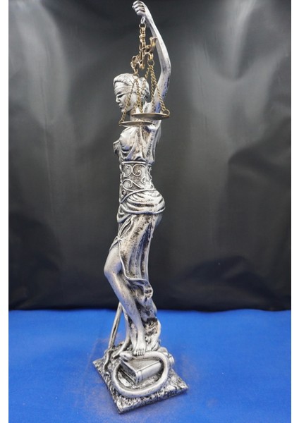 Themis Adalet Tanrıçası Heykeli – 44 cm Dekoratif Biblo, Ev & Ofis Aksesuarı Gümüş modelleri