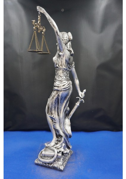 Themis Adalet Tanrıçası Heykeli – 44 cm Dekoratif Biblo, Ev & Ofis Aksesuarı Gümüş fırsatları