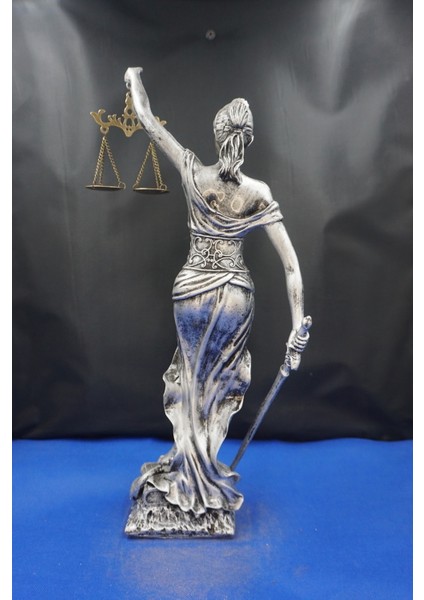 Themis Adalet Tanrıçası Heykeli – 44 cm Dekoratif Biblo, Ev & Ofis Aksesuarı Gümüş indirimleri