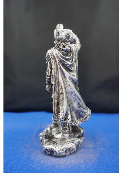 Heimdall Heykel Biblo Tasarım – 26 cm Mitolojik Obje, Hediyelik ve Ev Dekor Gümüş