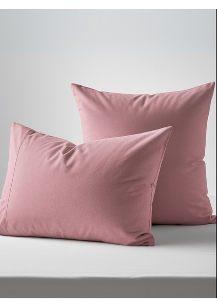 2 Li Yastık Kılıfı Seti Renkli Ütülenebilir Dayanıklı Yırtılmaz Soft Premium Düz Fermuarlı 50X70 cm