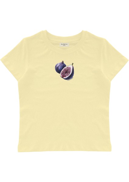 Figs Baskılı Baby Tee Crop Top