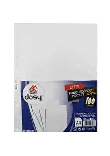 A4 Poşet Dosya 100 Adet Şeffaf Renkli Yüksek Kalite Arşivleme İçin Uygun fiyatları