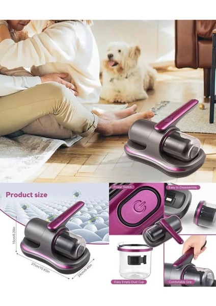 Şarjlı Kablosuz Uv Sterilizasyonlu Çok Fonksiyonlu Temizlik Cihazı