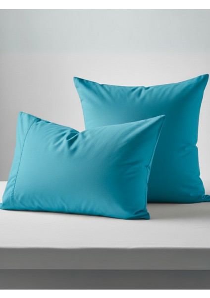 2 Li Yastık Kılıfı Seti Renkli Ütülenebilir Dayanıklı Yırtılmaz Soft Premium Düz Fermuarlı 50X70 cm