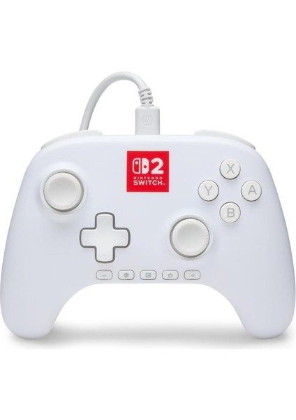 Advantage Nintendo Switch 2 Lumectra Wired Pro Controller Kablolu Oyun Kolu Beyaz