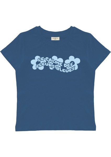 Fleurs Baskılı Baby Tee Crop Top