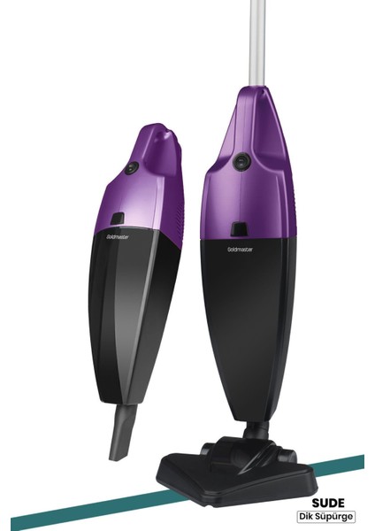 Mor Renkli, Dik Elektrikli Süpürge, Güçlü ve Şık Tasarım, Pratik Kullanım