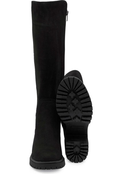 Siyah Hakiki Nubuk Deri Kadın Casual Çizme - K24K1CM67584-A64 fırsatları