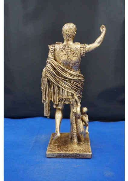 Sezar Augustus Roma Imparatoru Heykeli - 33 cm Dekoratif Biblo, Ev & Ofis Hediyelik Aksesuar Altın indirimleri