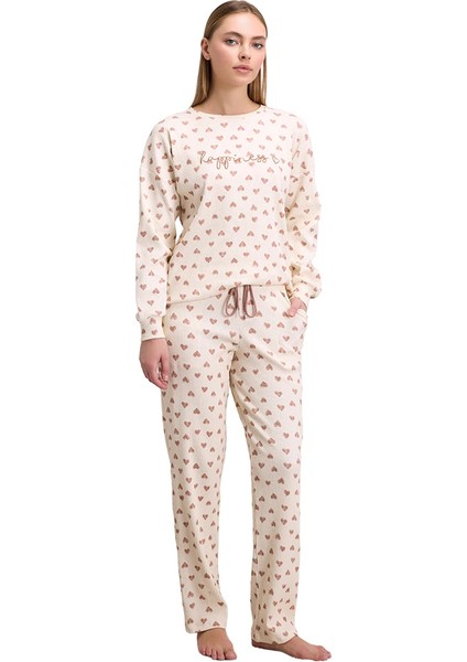 11586 Kadın Uzun Kol Kışlık Pijama Takım