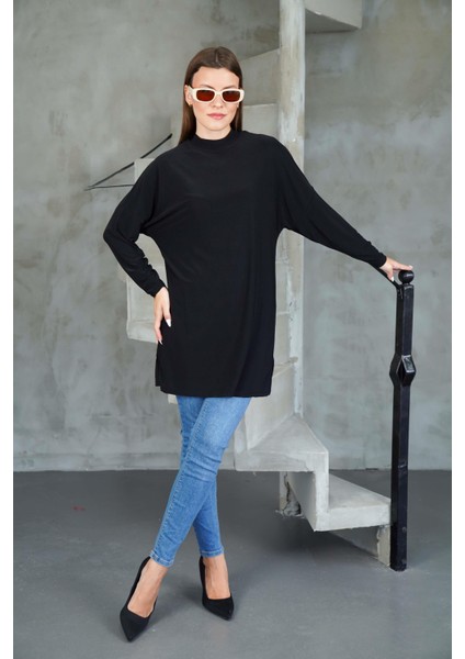 Tesettür Extra Uzun Tunik -Siyah fiyatları