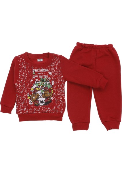 Unisex Bebe Takım Noellik Baskılı