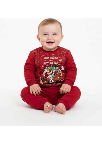 Unisex Bebe Takım Noellik Baskılı fiyatları
