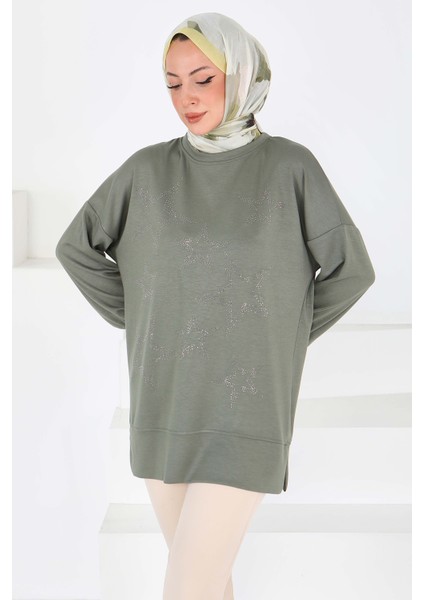 Yıldız Taş Detaylı Oysho Tunik Haki - 27673 fiyatları
