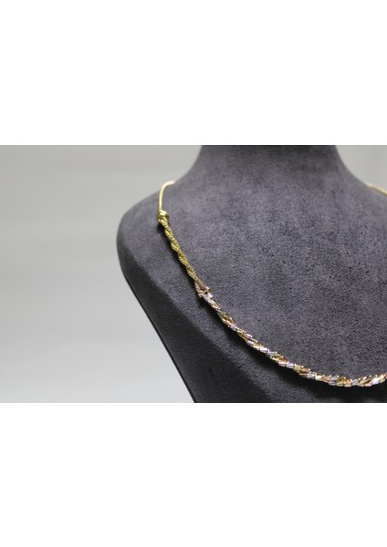 14 Ayar Altın Çok Renkli Dorikalı Kolye modelleri