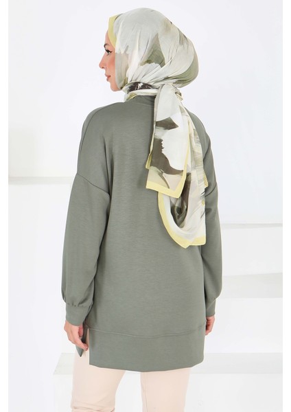 Yıldız Taş Detaylı Oysho Tunik Haki - 27673 fırsatları