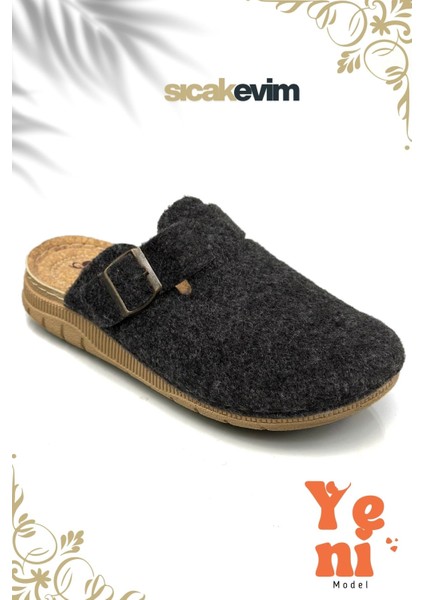 Erkek Ev Terliği – Poli Taban Hafif Tabanlı Sıcak Tutan Halı Terliği Antrasit fiyatları