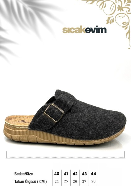 Erkek Ev Terliği – Poli Taban Hafif Tabanlı Sıcak Tutan Halı Terliği Antrasit modelleri