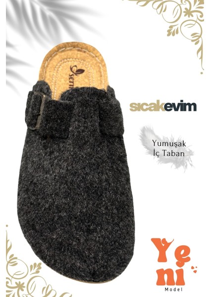 Erkek Ev Terliği – Poli Taban Hafif Tabanlı Sıcak Tutan Halı Terliği Antrasit indirimleri