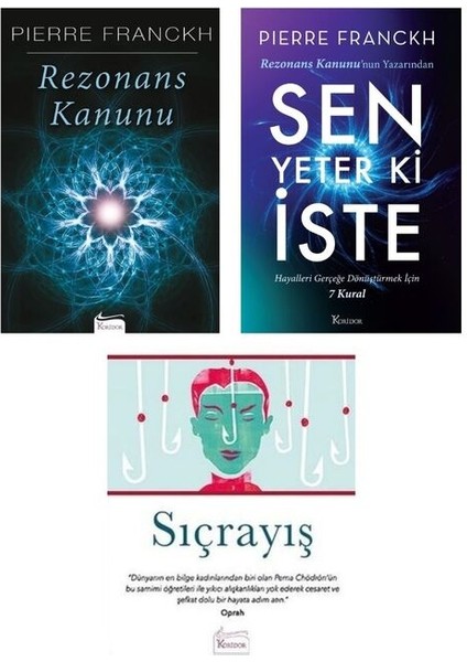 Rezonans Kanunu & Sen Yeter Ki Iste & Sıçrayış / Koridor Yayıncılık / 3 Kitap Set