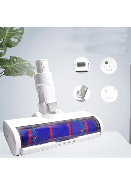 LED Işıklı Islak Kuru Turbo Süpürge Başlığı Elektrikli Fırça Yedek Rulo modelleri