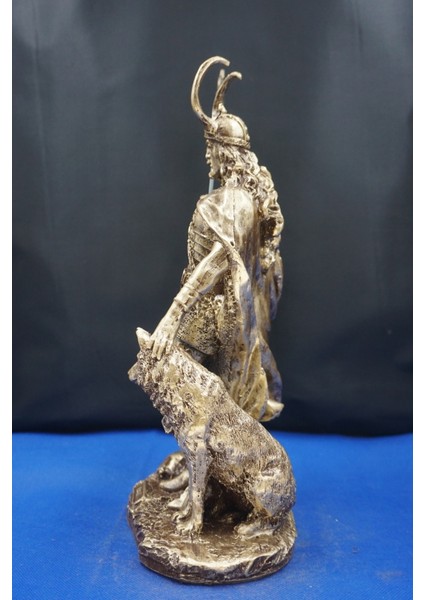 Loki Odin'in Oğlu Heykeli – 35 cm Mitolojik Obje Hediyelik Eşya Ev Dekor Altın modelleri