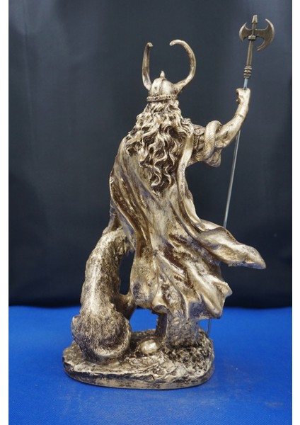 Loki Odin'in Oğlu Heykeli – 35 cm Mitolojik Obje Hediyelik Eşya Ev Dekor Altın fırsatları