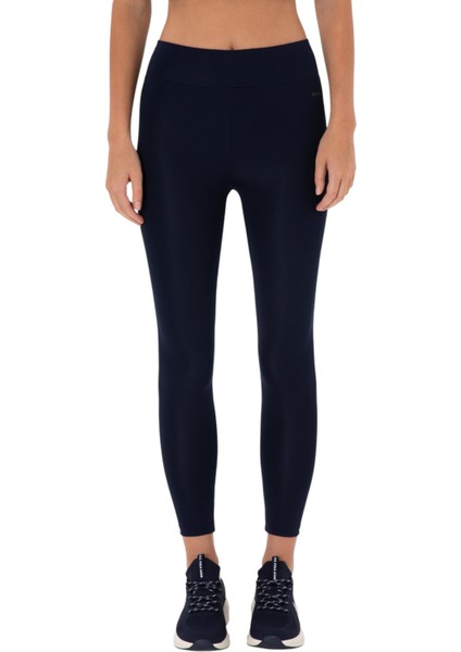 Kadın Lacivert Yüksek Bel Spor Tayt