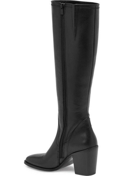 Siyah Hakiki Deri Kadın Klasik Çizme - K24K1CM67650-A23 fiyatları