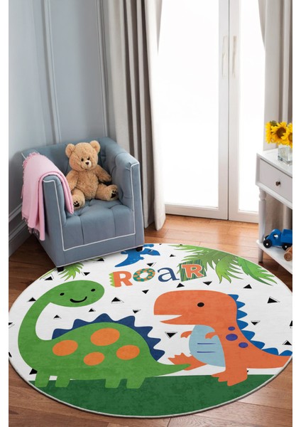 Hayvan Figürlü Yuvarlak Yıkanabilir Çocuk Halısı fiyatları