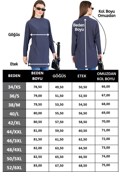 Tesettür Extra Uzun Tunik -Füme indirimleri