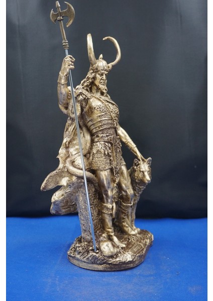 Loki Odin'in Oğlu Heykeli – 35 cm Mitolojik Obje Hediyelik Eşya Ev Dekor Altın indirimleri