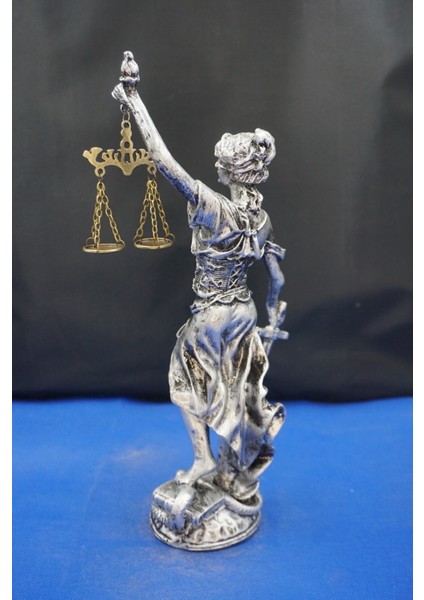 Themis Adalet Tanrıçası Heykeli – 30 cm Avukatlar Için Dekoratif Biblo, Ev & Ofis Aksesuarı Gümüş fırsatları