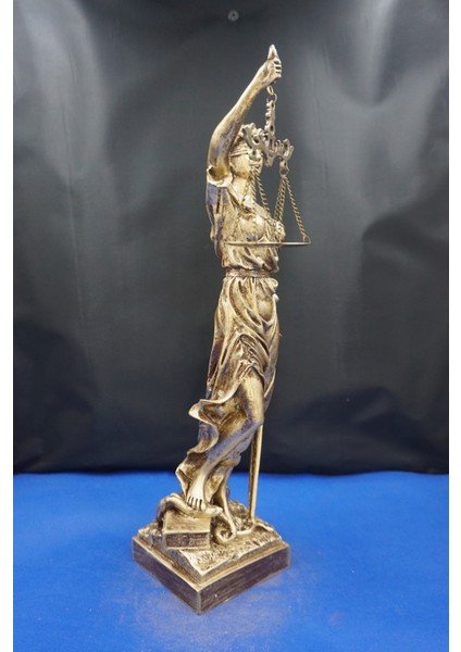 Themis Adalet Tanrıçası Heykeli – 40 cm Avukatlar Için Dekoratif Biblo, Ev & Ofis Aksesuarı Altın