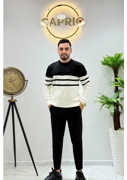 Erkek Yeni Sezon Bisiklet Yaka Akrilik Triko Kazak Regular Kalıp modelleri