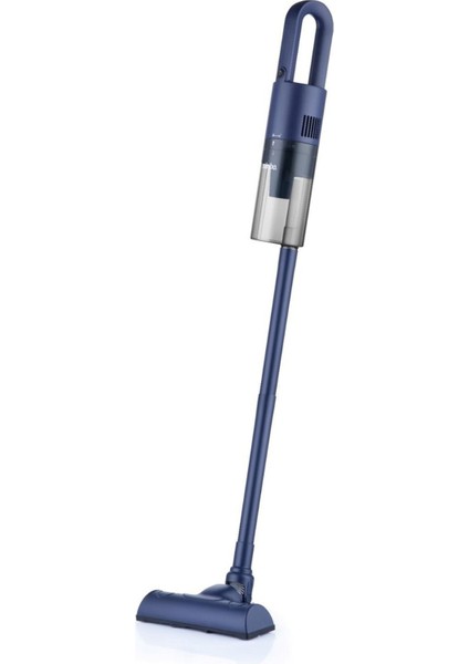 Mavi Renkli Elektrikli Dikey Süpürge, Güçlü ve Hafif Temizlik Aracı