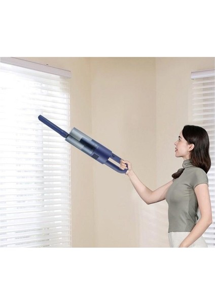 Mavi Renkli Elektrikli Dikey Süpürge, Güçlü ve Hafif Temizlik Aracı modelleri