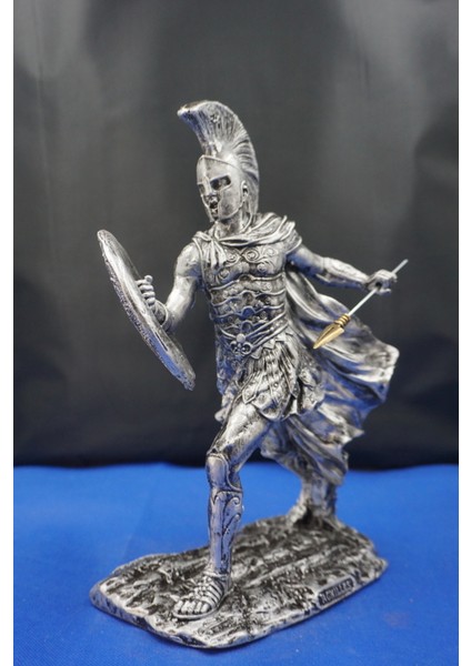 Achilles (Aşil) Mitolojik Tasarım - Ev Ofis Dekoratif Hediyelik Aksesuar (19 Cm) Gümüş fiyatları