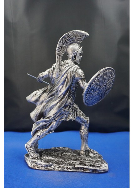 Achilles (Aşil) Mitolojik Tasarım - Ev Ofis Dekoratif Hediyelik Aksesuar (19 Cm) Gümüş fırsatları