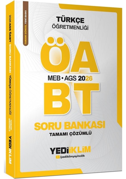 Yediiklim 2026 Meb Ags Öabt Türkçe Öğretmenliği Tamamı Çözümlü Soru Bankası