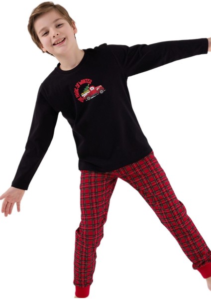 Erkek Çocuk Siyah Garson Boy Pijama Takımı 3515-G fiyatları