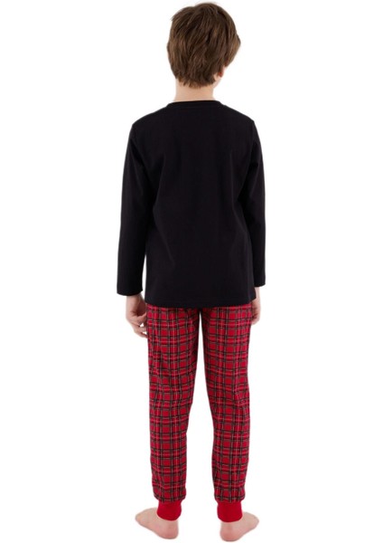 Erkek Çocuk Siyah Garson Boy Pijama Takımı 3515-G fırsatları