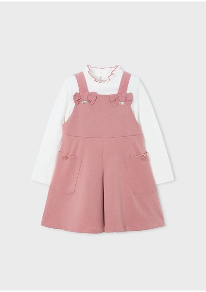 4914-22 Kız Çocuk Pembe Elbise