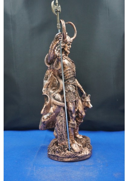 Loki Odin'in Oğlu Heykeli – 35 cm Mitolojik Obje Hediyelik Eşya Ev Dekor Bakır indirimleri