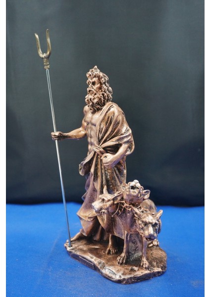 Hades Heykel Biblo Tasarım – 25 cm Mitolojik Obje Hediyelik Eşya Ev Dekor Bakır fiyatları