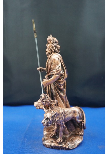 Hades Heykel Biblo Tasarım – 25 cm Mitolojik Obje Hediyelik Eşya Ev Dekor Bakır modelleri