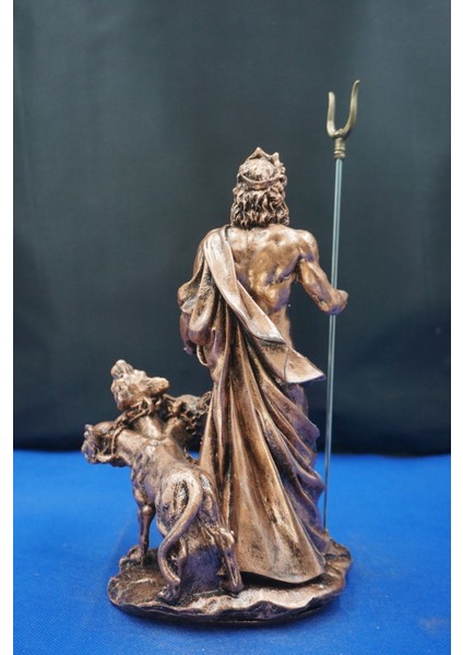 Hades Heykel Biblo Tasarım – 25 cm Mitolojik Obje Hediyelik Eşya Ev Dekor Bakır fırsatları